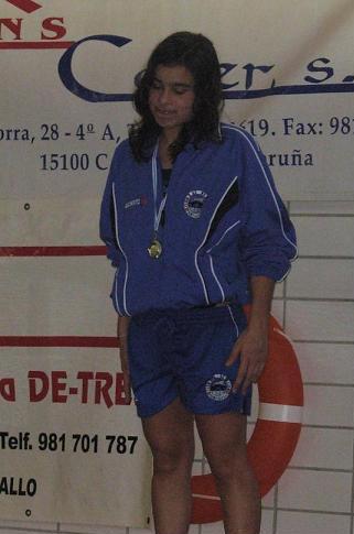 ESTEFAN&Iacute;A CHAMADOIRA, SUBCAMPIONA GALEGA EN 100 ESTILOS